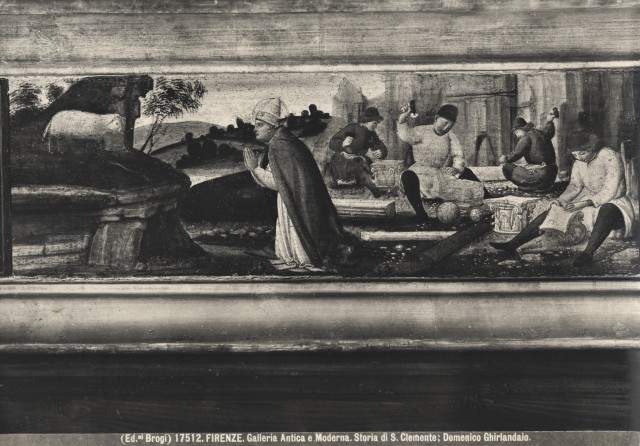 Brogi — Firenze. Galleria Antica e Moderna. Storia di S. Clemente; Domenico Ghirlandaio — particolare